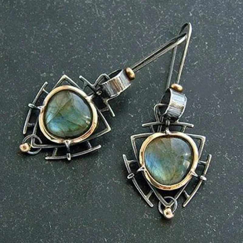 Boucles d'Oreilles Vintage Labradorite