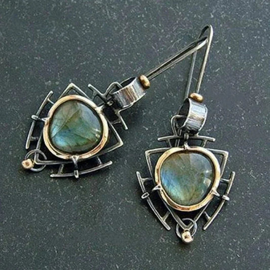 Boucles d'Oreilles Vintage Labradorite