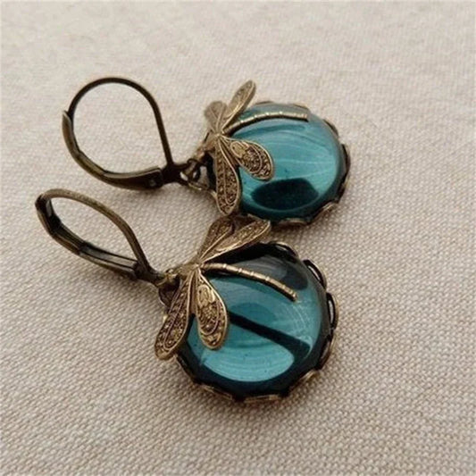 Boucles d'Oreilles Libellules Sphériques
