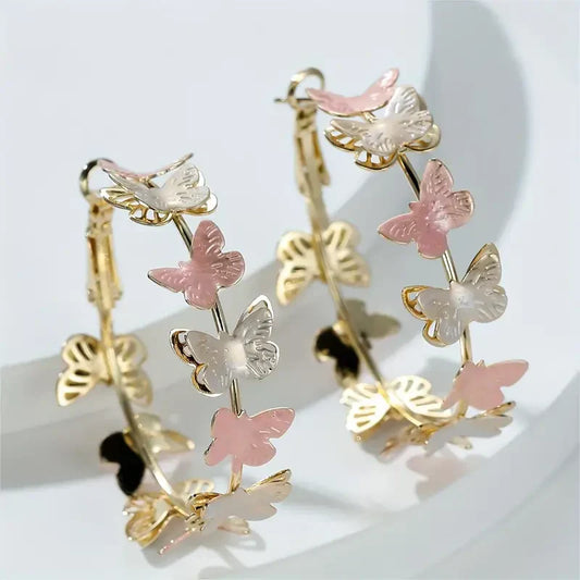 Boucles d'Oreilles Vintage Papillons