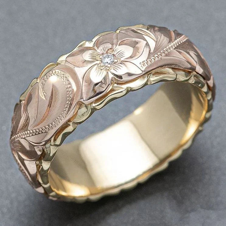 Bague Vintage à Fleur Rose