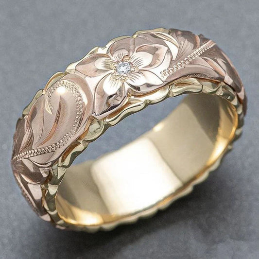 Bague Vintage à Fleur Rose